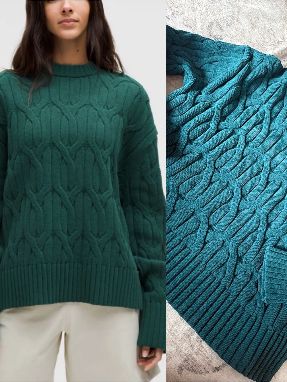 lululemon Cable-Knit Oversized Crewneck s